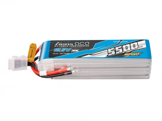 Li-Po Sport 5S 18.5V 5500mAh 30C with No Plug