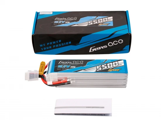 Li-Po Sport 5S 18.5V 5500mAh 30C with No Plug