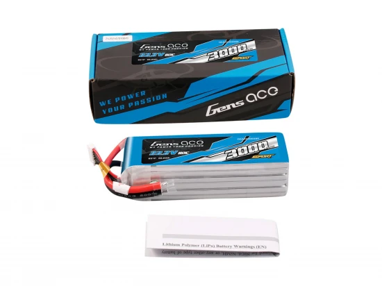 Li-Po Sport 6S 22.2V 3000mAh 80C with No Plug