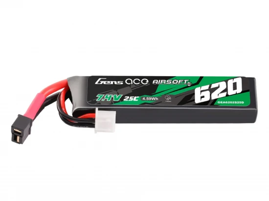 Airsoft 2S 620mAh 25C with Mini Deans (Pistols)