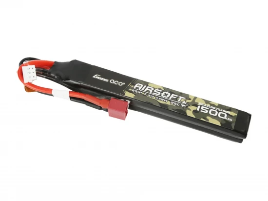 AirSoft 2S 1500mAh 25C Twin with Deans (fit Most AEG)