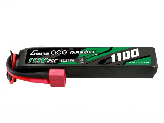 Airsoft 3S 1100mAh 25C with Deans (fit Most AEG)