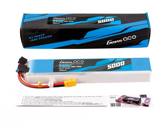 Li-Po G-Tech 12S 44.4V 5000mAh 60C with XT90