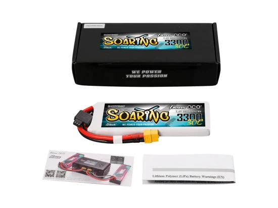 Li-Po G-Tech 2S 7.4V 3300mAh 30C Soaring with XT60