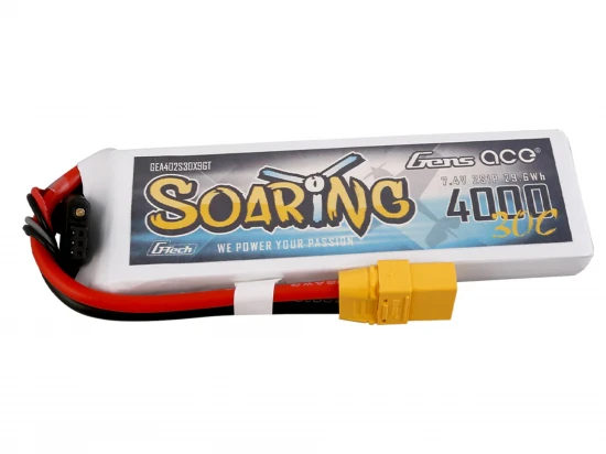 Gens Ace G-Tech LiPo - 2S 7.4V 4000mAh 30C with XT90