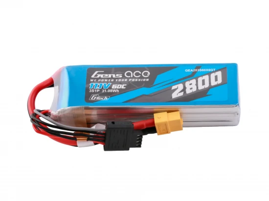 Gens Ace G-Tech LiPo - 3S 11.1V 2800mAh 60C with XT60