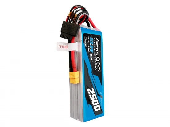 Gens Ace LiPo - G-Tech 6S 22.2V 2500mAh 80C with XT60