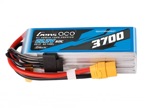 Gens Ace LiPo - G-Tech 6S 22.2V 3700mAh 60C with XT90