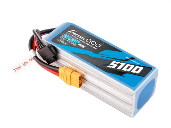 Gens Ace G-Tech LiPo - 6S 22.2V 5100mAh 80C with XT90