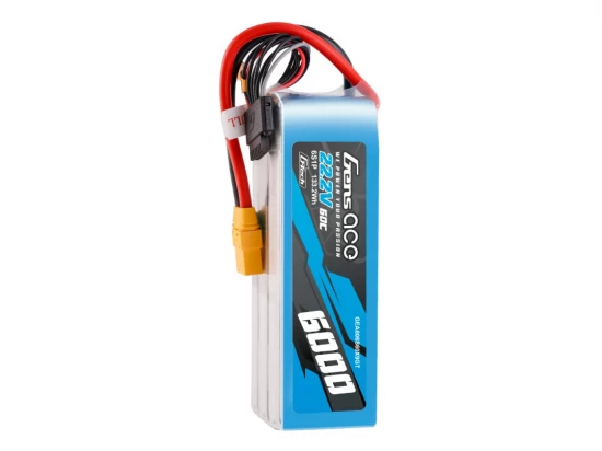 Gens Ace G-Tech LiPo - 6S 22.2V 6000mAh 60C with XT90