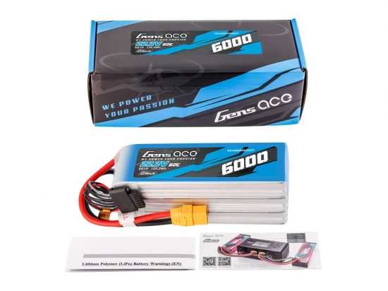 Gens Ace G-Tech LiPo - 6S 22.2V 6000mAh 60C with XT90