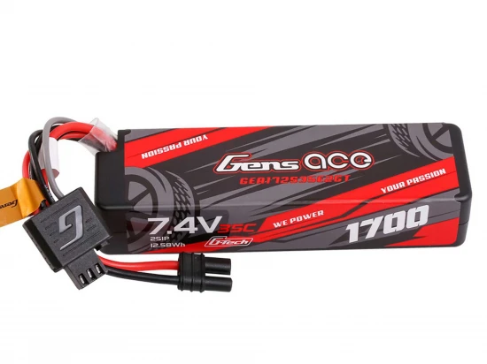Gens Ace G-Tech Hard Case LiPo - 7.4V 1700mAh 35C with EC2