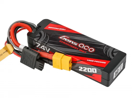 Gens Ace LiPo - Car Hard Case G-Tech 2S 7.4V 2200mAh 60C with XT60