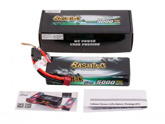 Gens Ace G-Tech Hard Case Car 2S 7.4V 5000mAh 60C LiPo with Deans