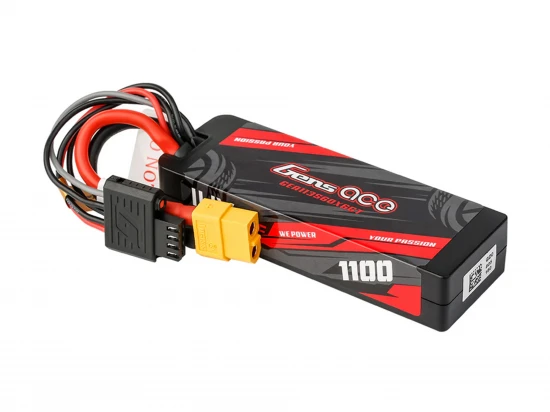 Gens Ace G-Tech Hard Case LiPo - 3S 11.1V 1100mAh 60C with XT60