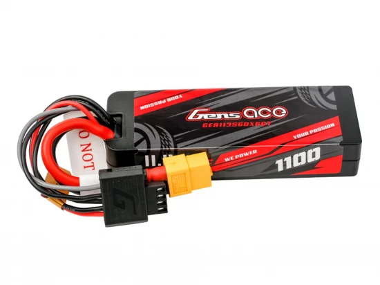 Gens Ace G-Tech Hard Case LiPo - 3S 11.1V 1100mAh 60C with XT60