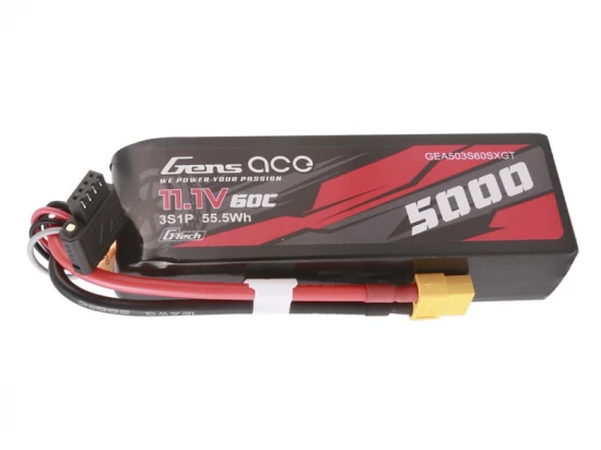 Gens Ace G-Tech LiPo - 3S 11.1V 5000mAh 60C with XT60