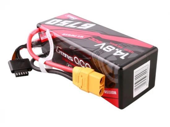 Gens Ace G-Tech Hard Case LiPo - 4S 14.8V 6750mAh 60C with XT90