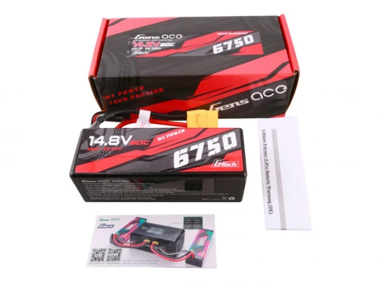 Gens Ace G-Tech Hard Case LiPo - 4S 14.8V 6750mAh 60C with XT90