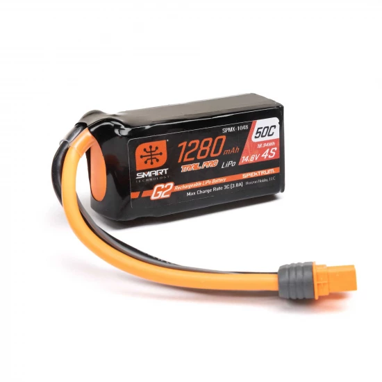 14.8V 1280mAh 4S 50C Smart G2 Trail Pro LiPo Battery: IC3
