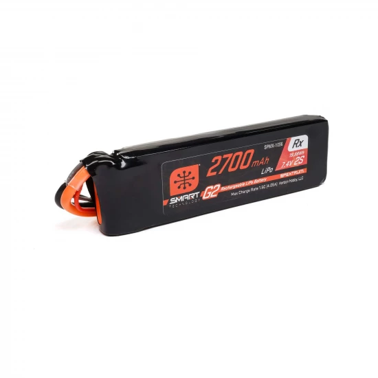 Spektrum 2S 7.4V 2700mAh 15C Smart G2 Receiver LiPo Battery - IC3 + BEC Connectors