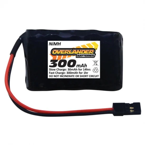 Overlander Nimh Battery 2/3 AAA Pack 300mah 6v Receiver Flat Premium Sport