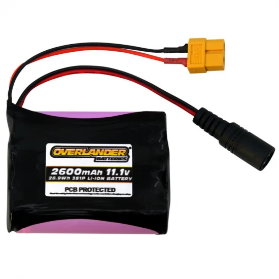Overlander 2600mAh 3S 11.1v Li-Ion Battery with PCB
