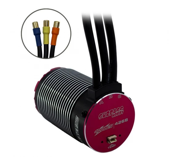 Overlander 1980KV Rocket RC V2 Supersonic 4268 Brushless Motor + 130A ESC for 1:8 Cars