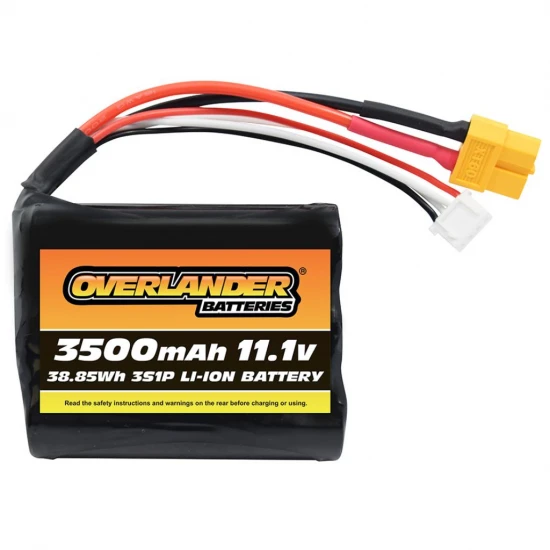 Overlander Samsung 3500mAh 11.1V 3S Flat 18650 Li-Ion Battery - Deans
