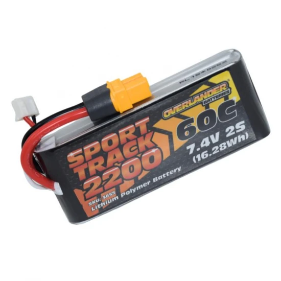 Overlander 2200mAh 7.4V 2S 60C Sport Track LiPo Battery