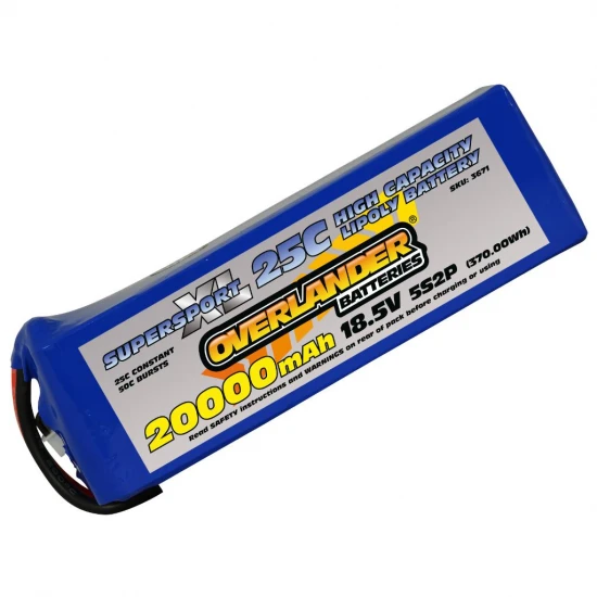 Overlander 20000mAh 18.5V 5S2P 25C Supersport XL LiPo Battery - AS150