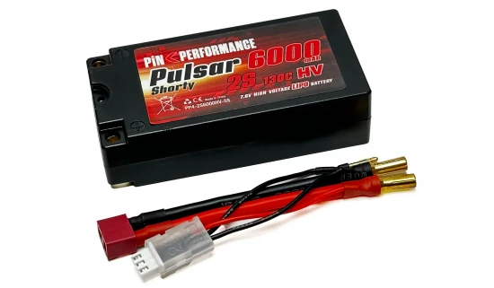 Pink Pulsar Shorty LiPo 2S 7.6V-6000-130C (5mm) 96.5x47.7x26mm 225g