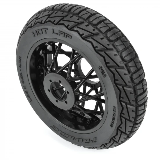 ProLine Hot Lap MX S3 Rear Tire Mounted on Black Supermoto Wheel