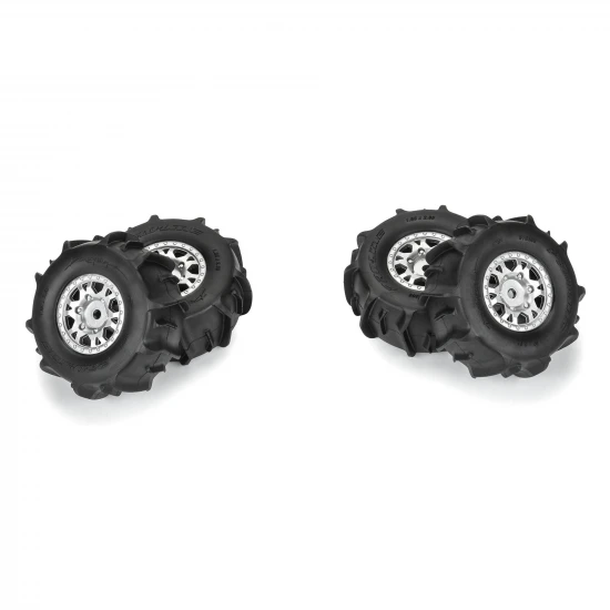 ProLine Dumont Tyres Mounted on 12 mm Black IMPULSE Wheels (4) - Mojave GROM