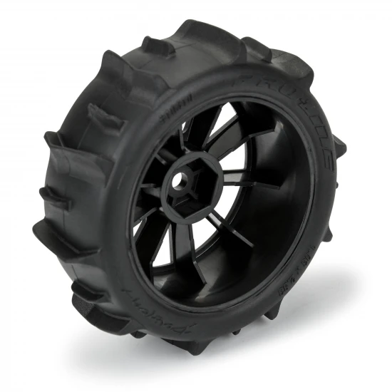 ProLine Dumont Tyres Mounted on 12mm Hex Black Mach-10 Wheels (4) - Typhon GROM
