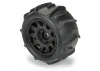 ProLine 1:18 Dumont Tyres Mounted on 12mm Hex Black Raid Wheels (4) - Granite GROM