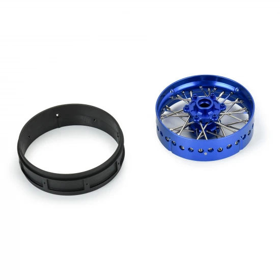 1/4 Pro-Spec Aluminium V2 Bead Front Wheel Blue/Blue (1): Pro