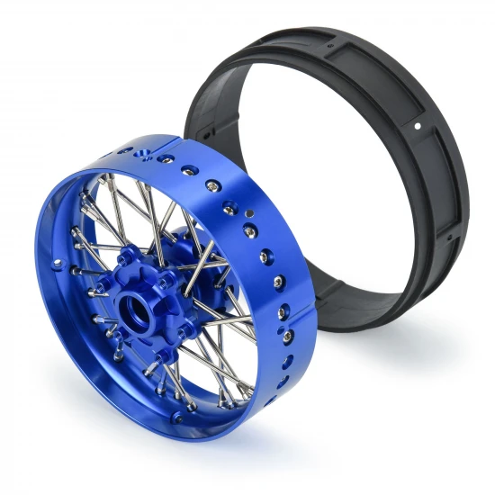 1/4 Pro-Spec Aluminium V2 Bead Front Wheel Blue/Blue (1): Pro
