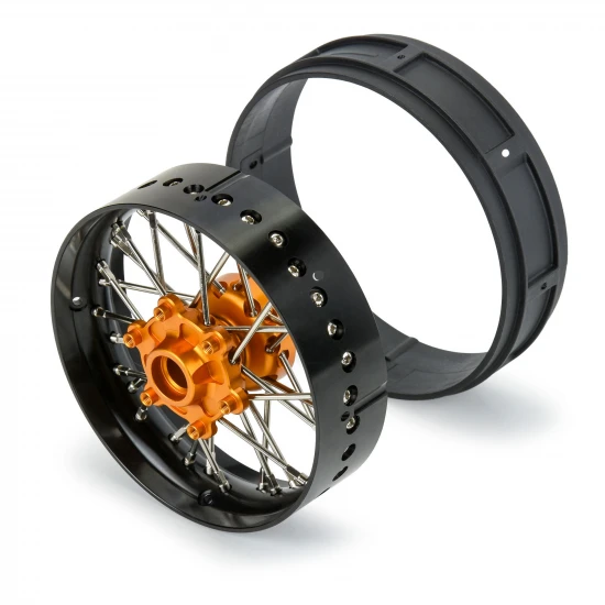 1/4 Pro-Spec Aluminium V2 Bead Front Wheel Black/Gold (1): (2)