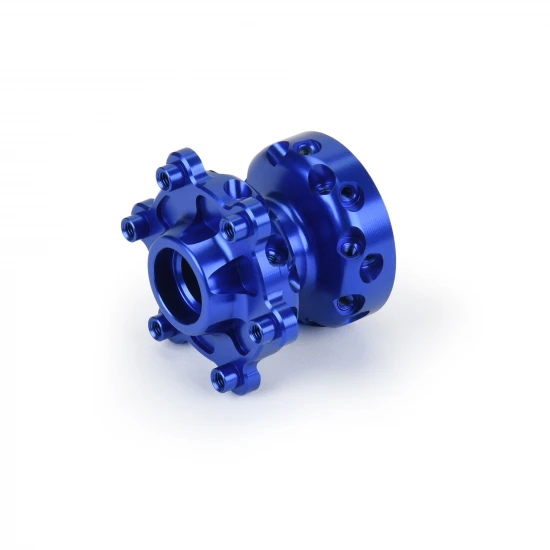 1/4 Pro-Spec Aluminium Front Hub Blue: Promoto-SM
