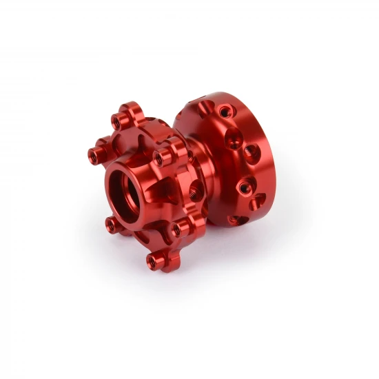 1/4 Pro-Spec Aluminium Front Hub Red: Promoto-SM
