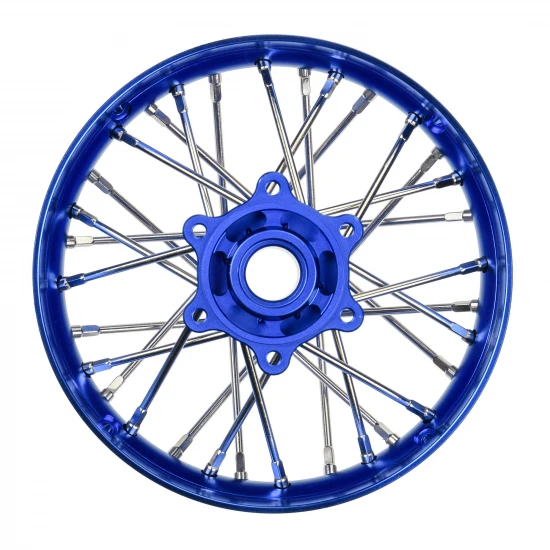 1/4 Pro-Spec Aluminium V2 Bead Rear Wheel Blue/Blue (1): Prom