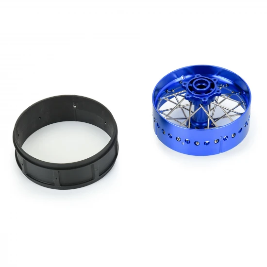 1/4 Pro-Spec Aluminium V2 Bead Rear Wheel Blue/Blue (1): Prom