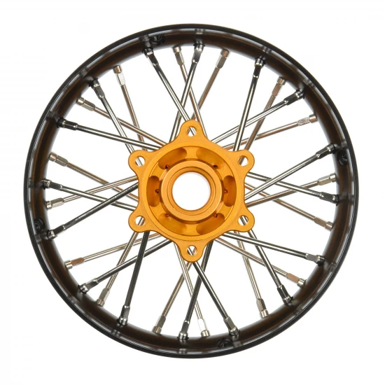 1/4 Pro-Spec Aluminium V2 Bead Rear Wheel Black/Gold (1): Pro