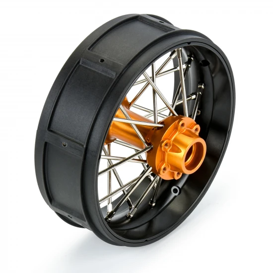 1/4 Pro-Spec Aluminium V2 Bead Rear Wheel Black/Gold (1): Pro