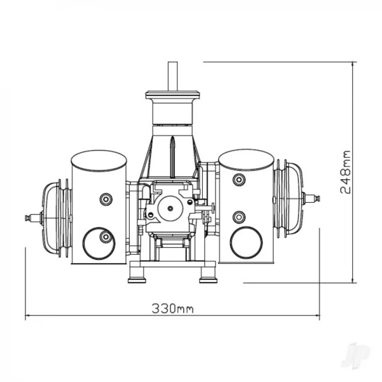 Stinger Engines 185cc Petrol 2 Stroke Twin Cylinder Engine