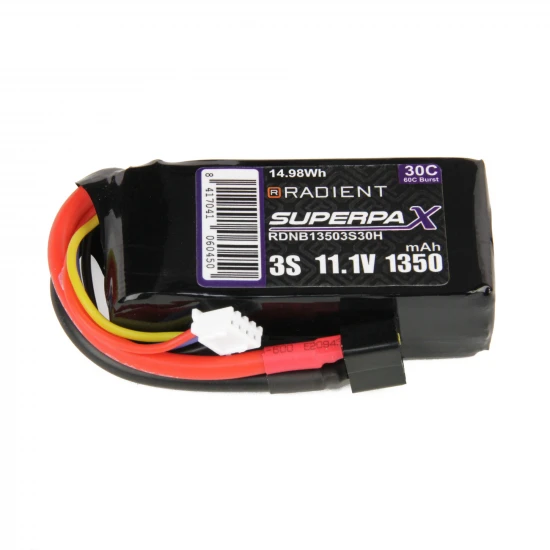 Radient Lipo 3S 1350Mah 11.1V 30C HCT Deans