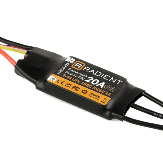 Radient 20A G2 ESC / SBEC (2-4 Cell)
