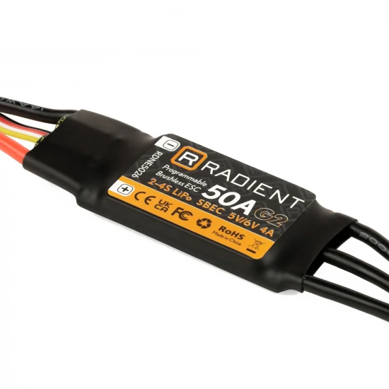 Radient 50A G2 ESC / SBEC (2-4 Cells)