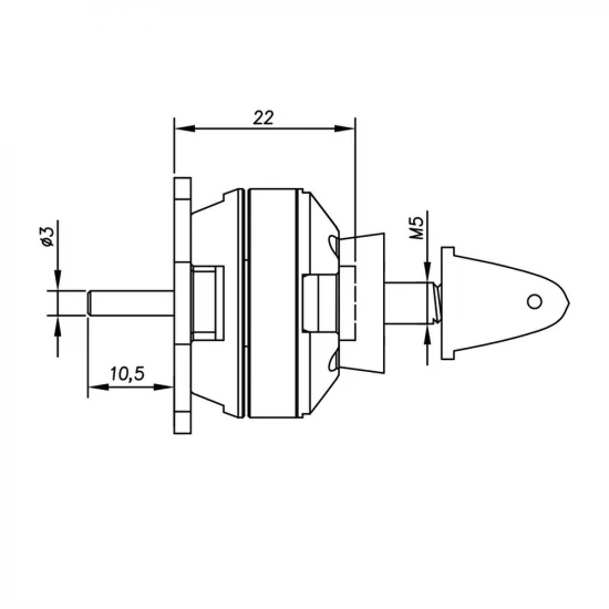 Radient Brushless Motor 2822 1600KV (2-3S)